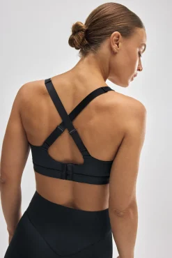 Sujetador deportivo Compressive alto impacto tirantes regulables negro