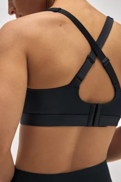 Sujetador deportivo Compressive alto impacto tirantes regulables negro