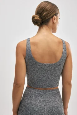 Sujetador deportivo con top interior gris