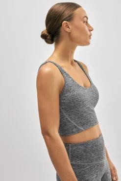 Sujetador deportivo con top interior gris