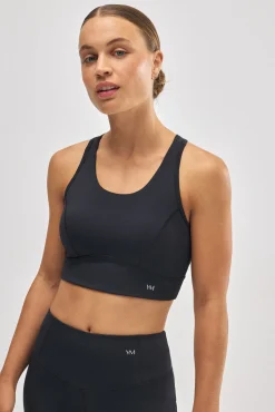 Sujetador deportivo espalda nadadora negro