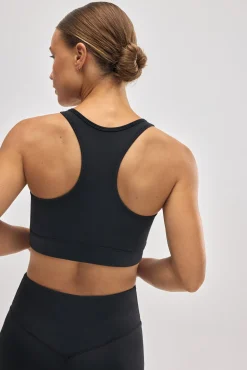 Sujetador deportivo espalda nadadora negro