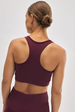 Sujetador deportivo espalda nadadora burdeos