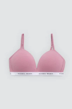 Sujetador juvenil algodón sin aro rosa