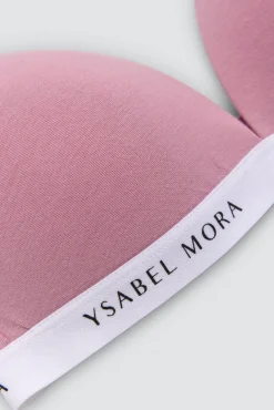 Sujetador juvenil algodón sin aro rosa