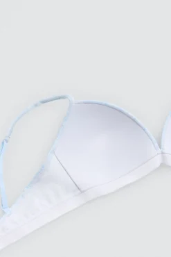 Sujetador juvenil algodón azul celeste