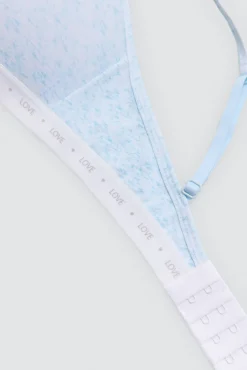 Sujetador juvenil algodón azul celeste