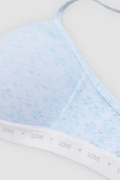 Sujetador juvenil algodón azul celeste