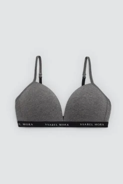 Sujetador juvenil algodón sin aro marengo