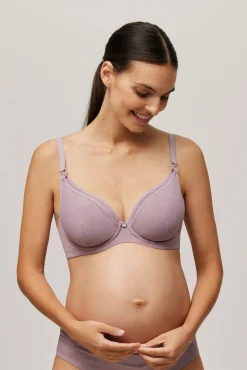 Sujetador lactancia con aro sin relleno lila