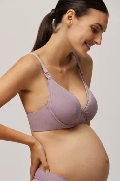 Sujetador lactancia con aro sin relleno lila