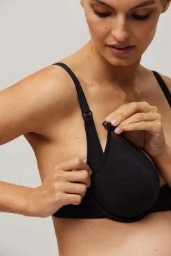 Sujetador lactancia con aro sin relleno negro