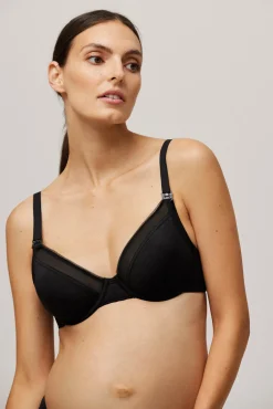 Sujetador lactancia con aro sin relleno negro