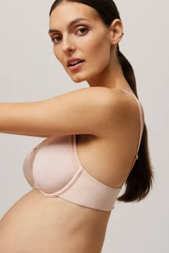 Sujetador lactancia con aro sin relleno rosa