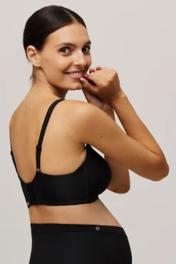 Sujetador lactancia sin aro con relleno negro