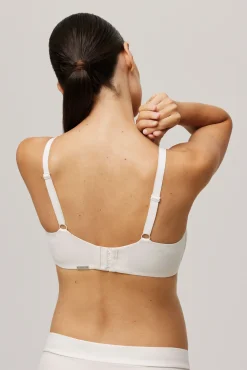 Sujetador lactancia sin aro con relleno marfil