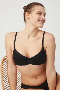 Sujetador push up con aro con relleno negro