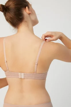 Sujetador push up con aro con relleno nude