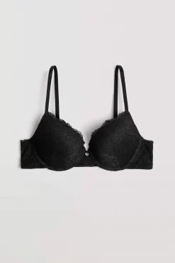 Sujetador push-up encaje negro