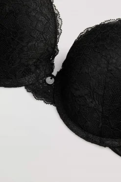 Sujetador push-up encaje negro