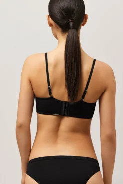 Sujetador push-up ligero algodón y modal negro