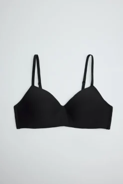 Sujetador push-up ligero algodón y modal negro
