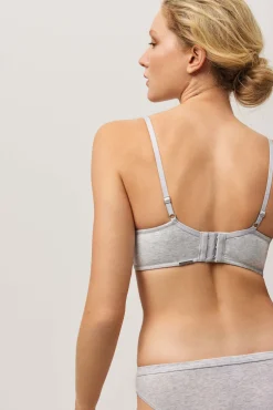 Sujetador push-up ligero algodón y modal gris