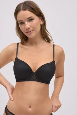 Sujetador push-up plumeti negro copas B y C