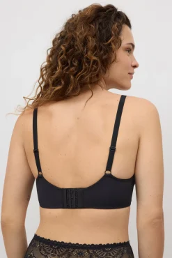 Sujetador reductor encaje floral negro