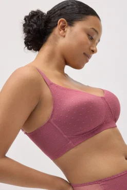 Sujetador reductor sin aro plumeti rosa copas C y D