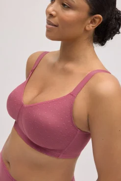 Sujetador reductor sin aro plumeti rosa copas C y D