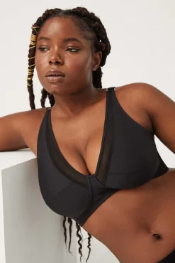 Sujetador reductor triángulo negro