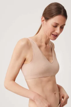 Sujetador sin aro con relleno nude