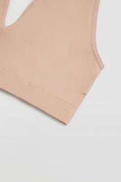 Sujetador sin aro con relleno nude