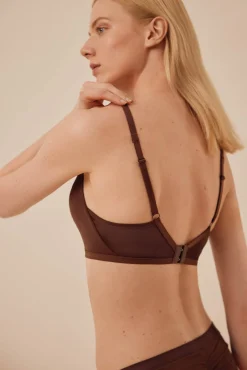 Sujetador sin aro con relleno chocolate