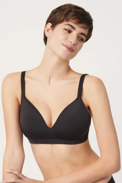 Sujetador sin aro con relleno negro