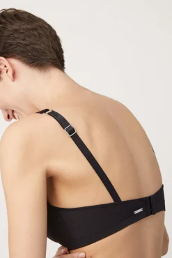 Sujetador sin aro con relleno negro