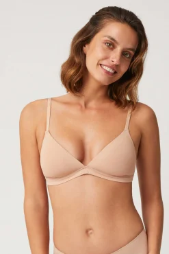 Sujetador sin aro con relleno nude