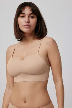 Sujetador sin aro con relleno nude