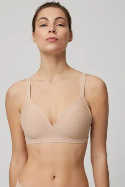 Sujetador sin aro con relleno nude