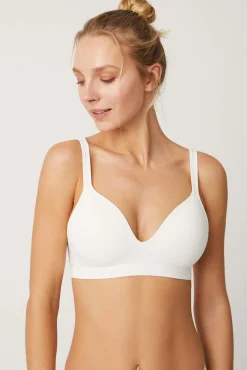 Sujetador sin aro con relleno blanco