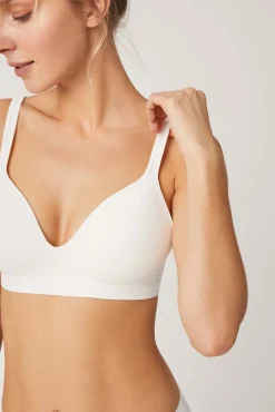 Sujetador sin aro con relleno blanco