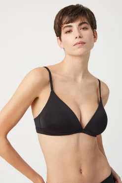 Sujetador sin aro con relleno negro
