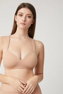 Sujetador sin aro con relleno nude