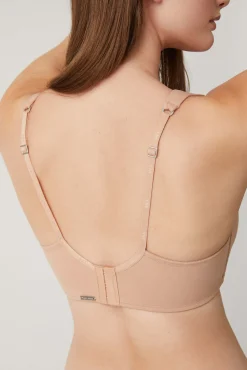Sujetador sin aro con relleno nude