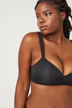 Sujetador sin aro con relleno negro