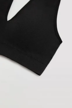 Sujetador sin aro con relleno negro