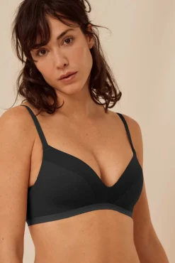 Sujetador sin aro con relleno negro