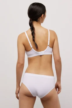 Sujetador sin aro con relleno algodón orgánico blanco