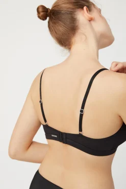 Sujetador sin aro con relleno algodón y modal negro